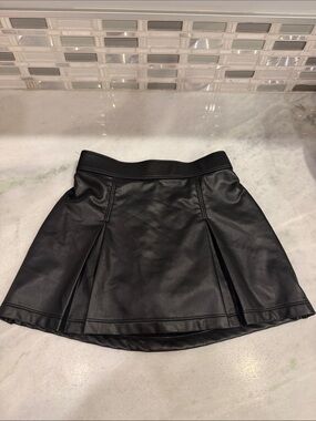 Abercrombie Kids Faux Leather A-Line Skirt with built in shorts